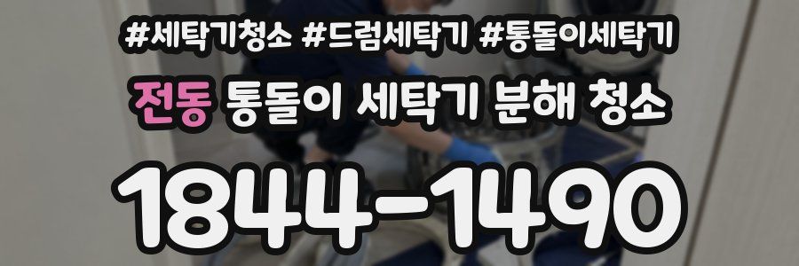 전동 통돌이 세탁기 분해 청소