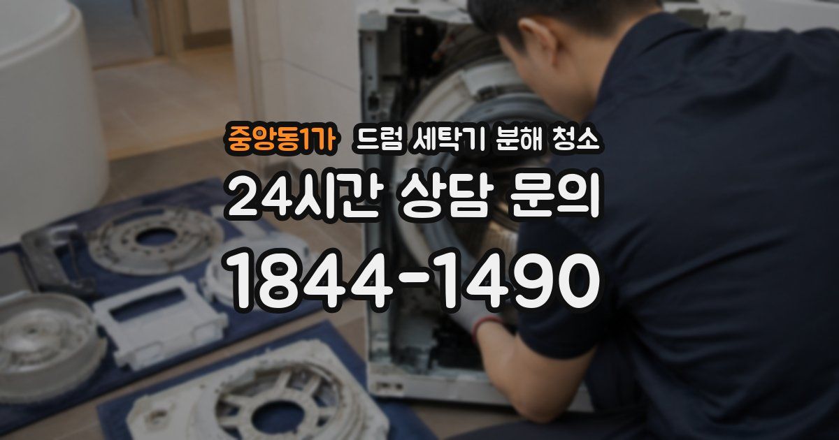 중앙동1가 드럼 세탁기 분해 청소