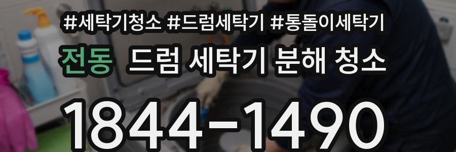 전동 드럼 세탁기 분해 청소