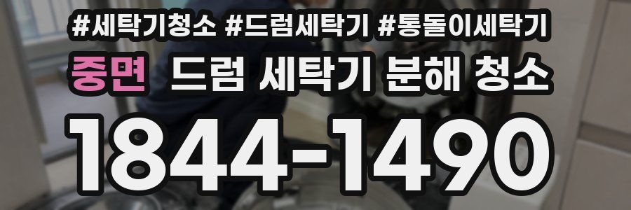 중면 드럼 세탁기 분해 청소