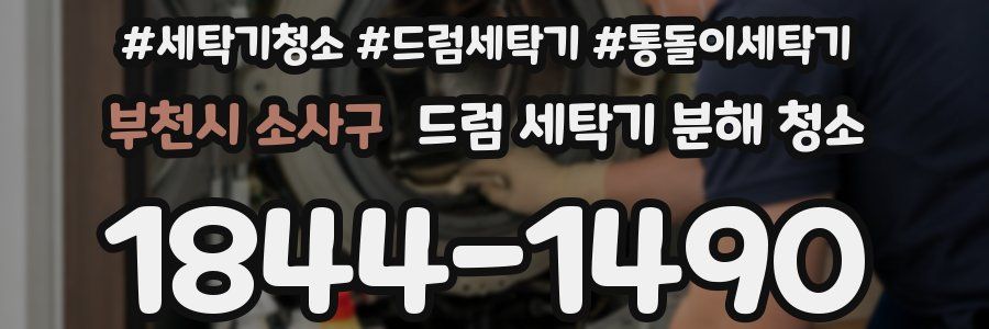 부천시 소사구 드럼 세탁기 분해 청소