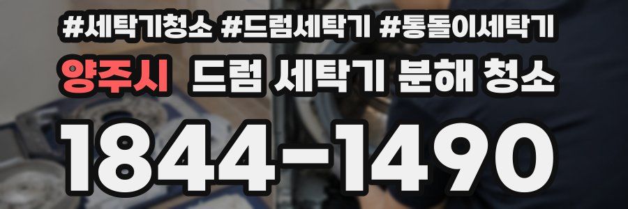 양주시 드럼 세탁기 분해 청소