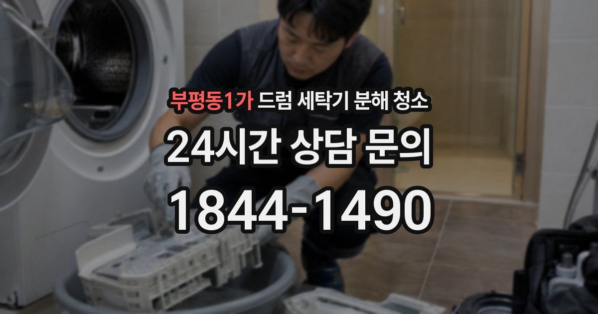 부평동1가 드럼 세탁기 분해 청소
