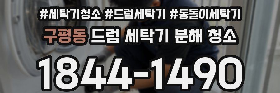 구평동 드럼 세탁기 분해 청소