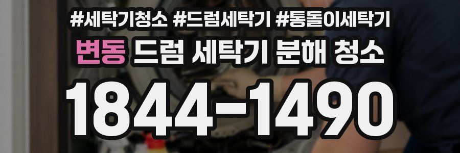 변동 드럼 세탁기 분해 청소