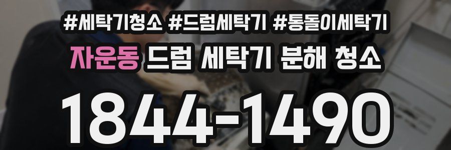 자운동 드럼 세탁기 분해 청소