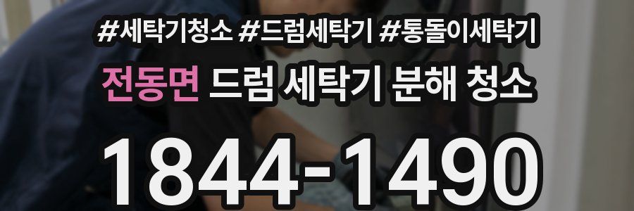 전동면 드럼 세탁기 분해 청소
