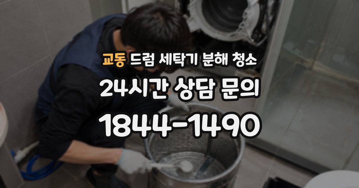 교동 드럼 세탁기 분해 청소