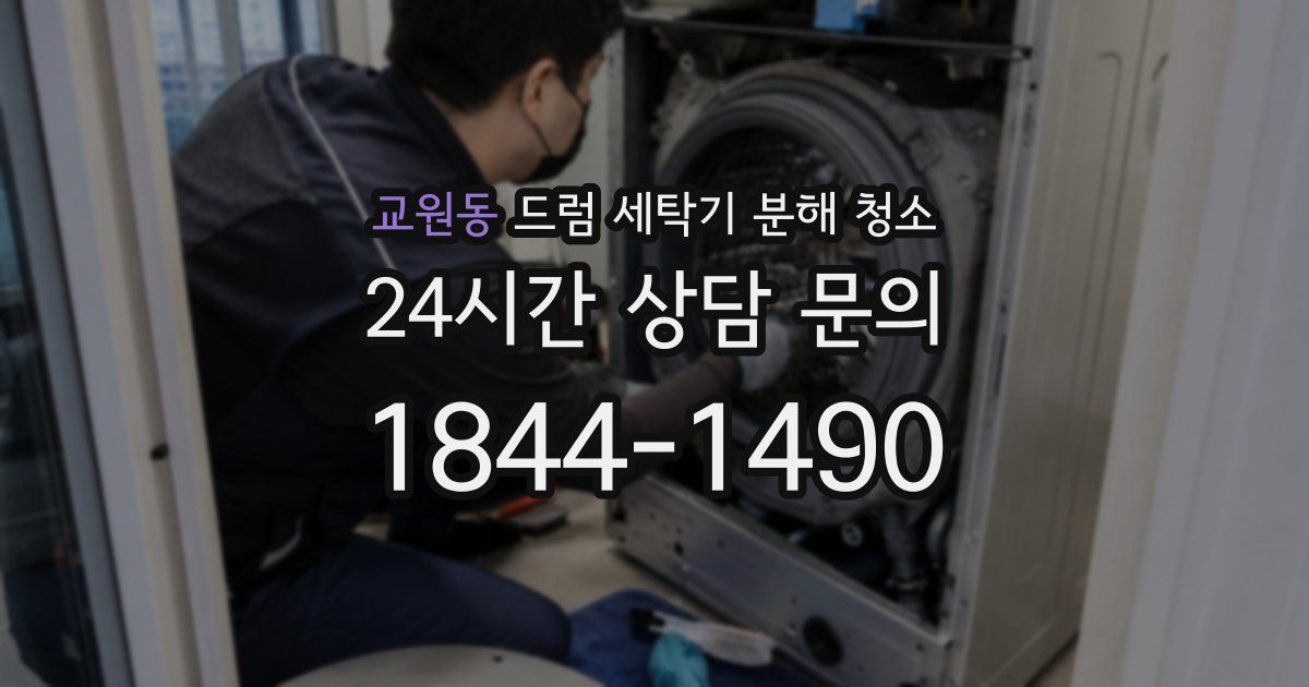 교원동 드럼 세탁기 분해 청소