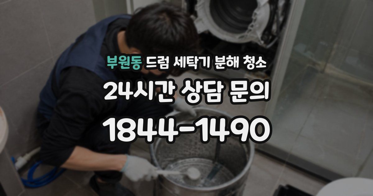 부원동 드럼 세탁기 분해 청소