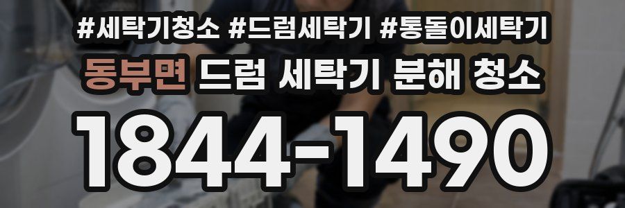 동부면 드럼 세탁기 분해 청소
