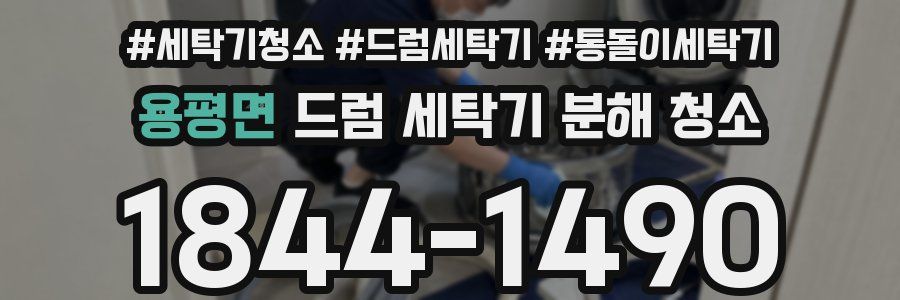 용평면 드럼 세탁기 분해 청소