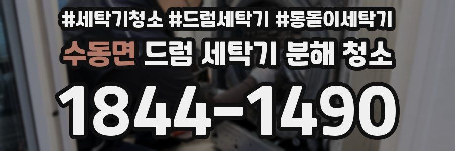 수동면 드럼 세탁기 분해 청소