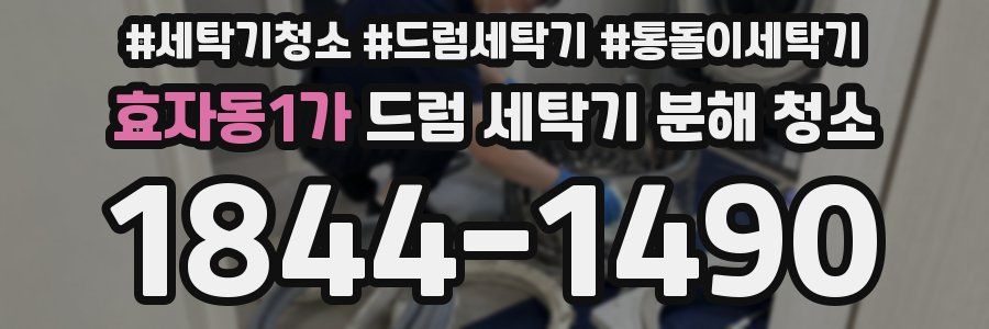 효자동1가 드럼 세탁기 분해 청소