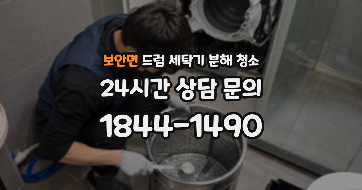 보안면 드럼 세탁기 분해 청소