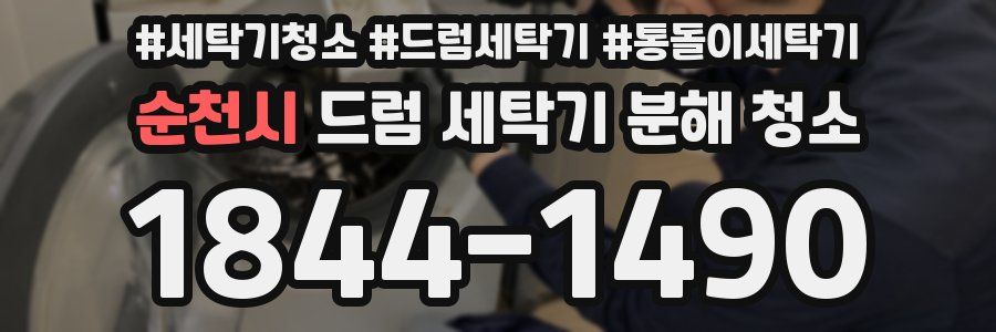 순천시 드럼 세탁기 분해 청소
