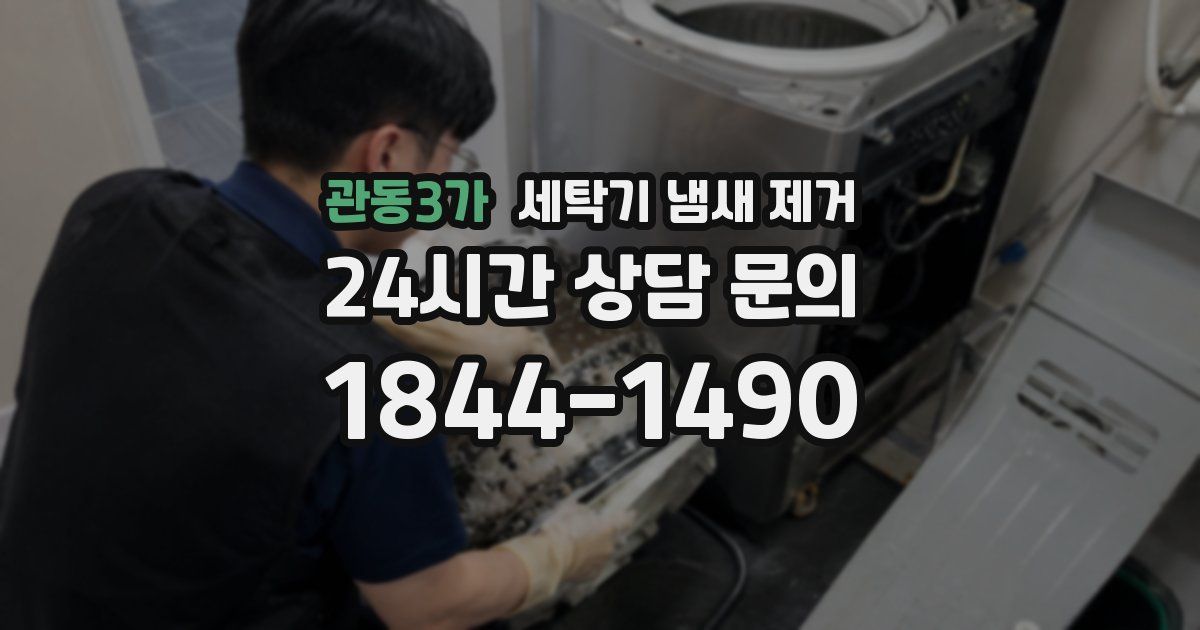 관동3가 세탁기 냄새 제거