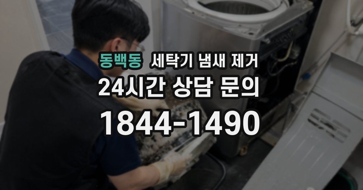 동백동 세탁기 냄새 제거
