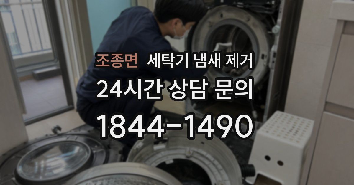 조종면 세탁기 냄새 제거