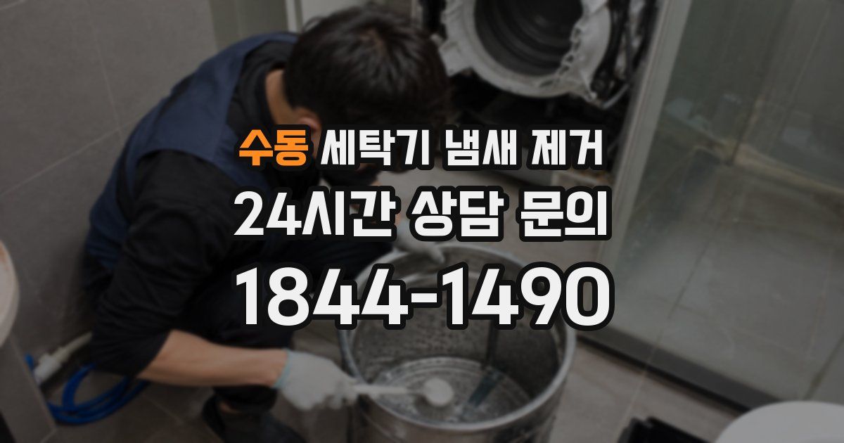 수동 세탁기 냄새 제거