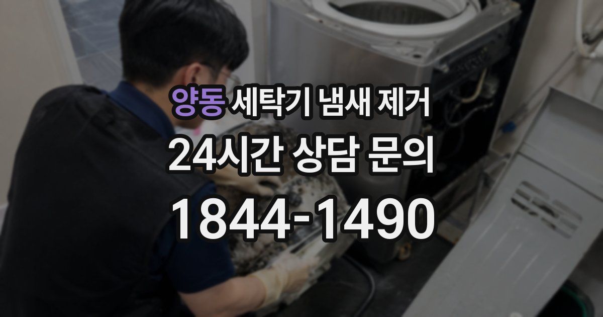 양동 세탁기 냄새 제거