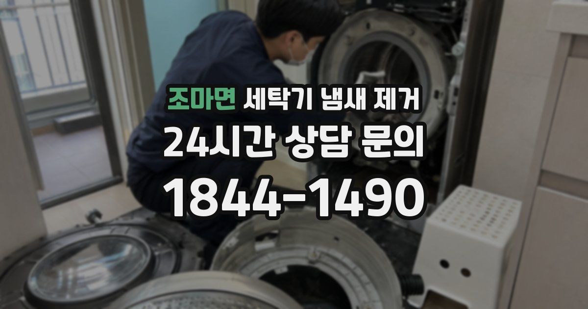 조마면 세탁기 냄새 제거