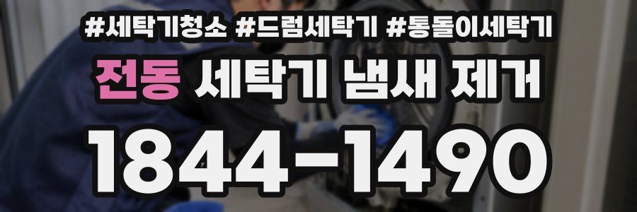 전동 세탁기 냄새 제거