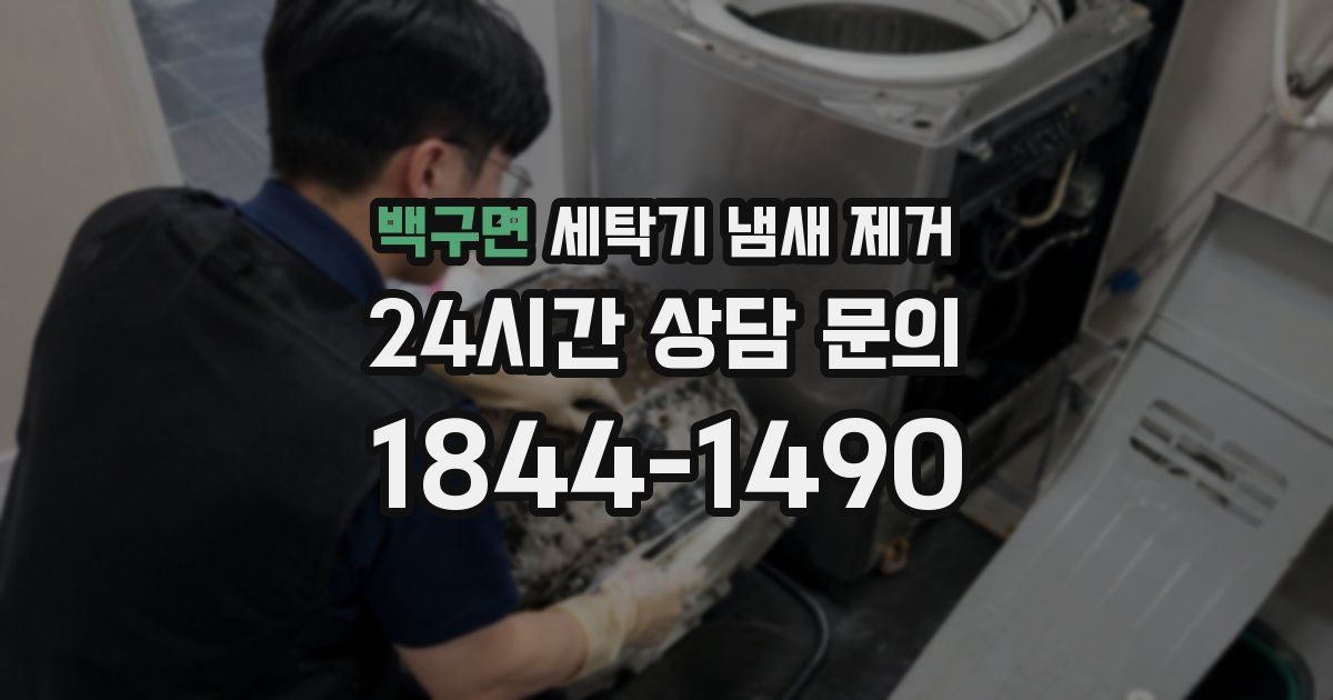 백구면 세탁기 냄새 제거