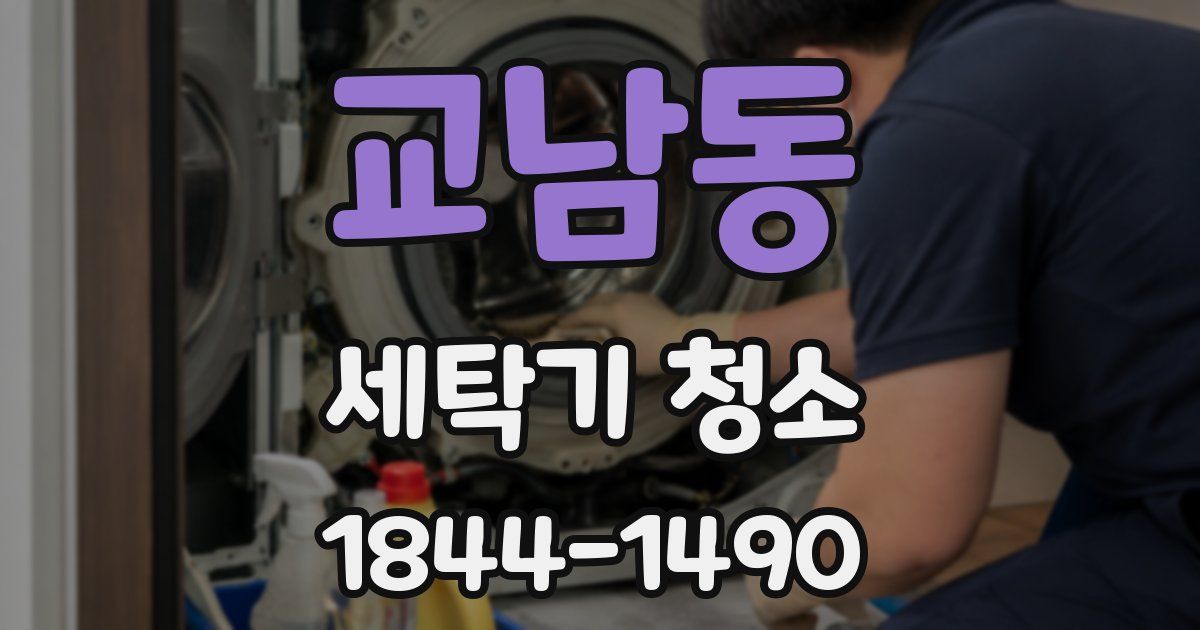 교남동 세탁기 청소