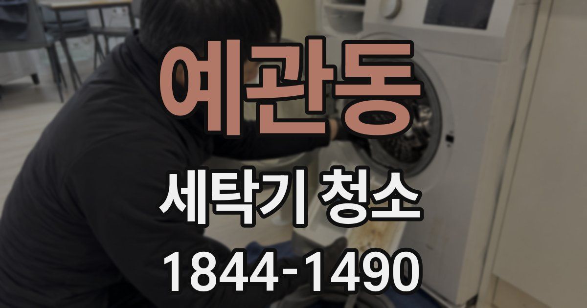 예관동 세탁기 청소