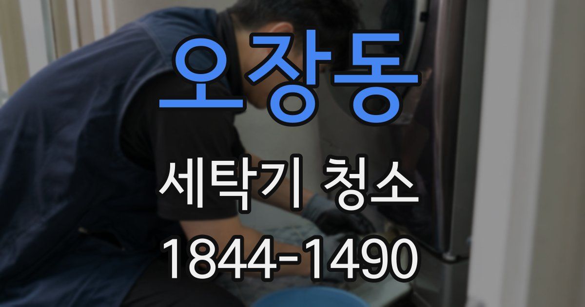 오장동 세탁기 청소