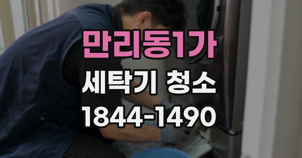 만리동1가 세탁기 청소