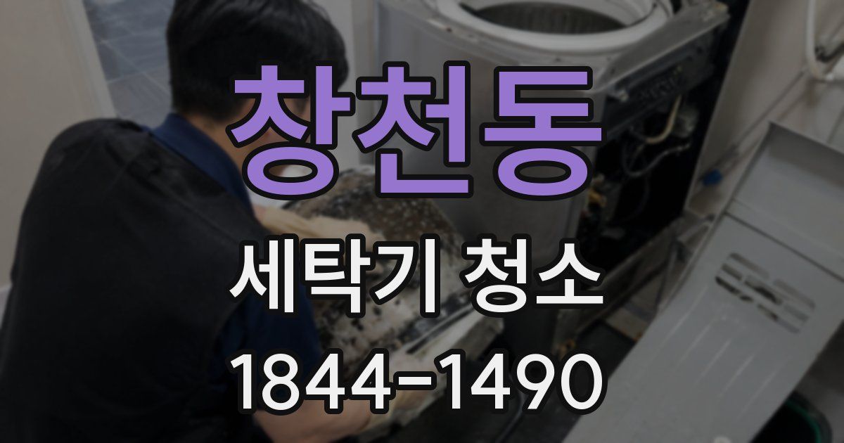 창천동 세탁기 청소