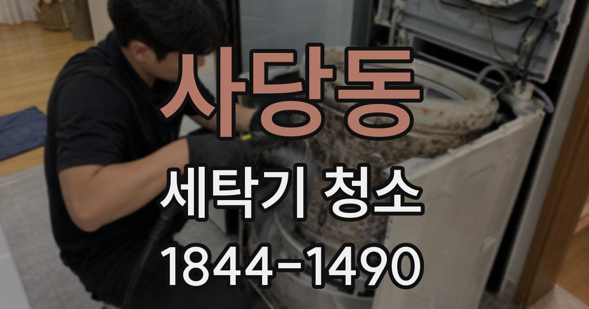 사당동 세탁기 청소
