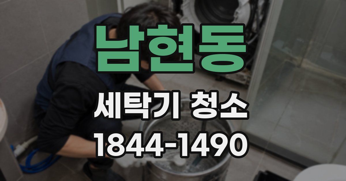 남현동 세탁기 청소
