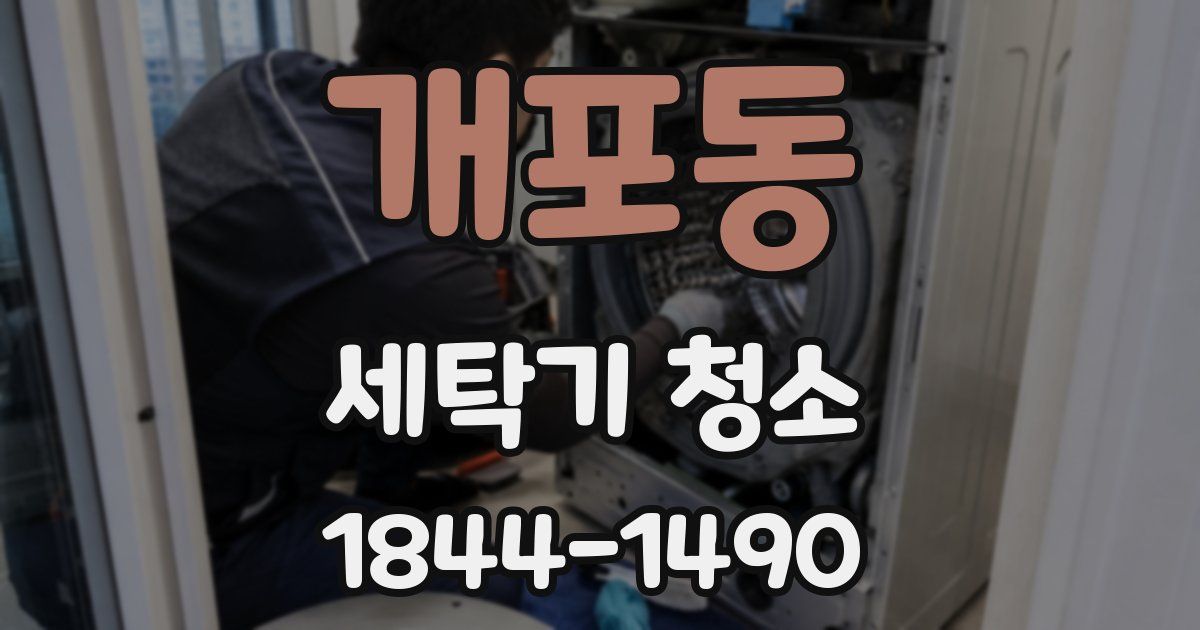개포동 세탁기 청소