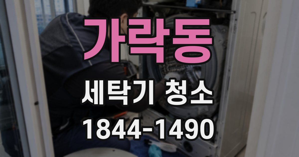 가락동 세탁기 청소