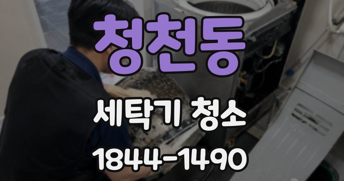 청천동 세탁기 청소