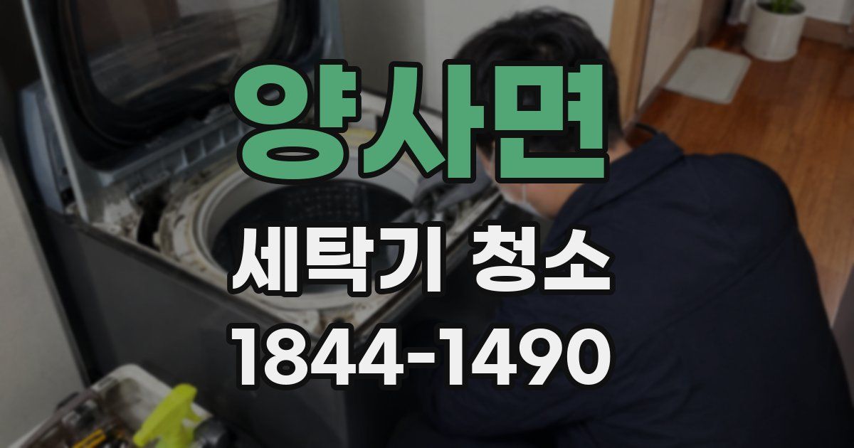 양사면 세탁기 청소