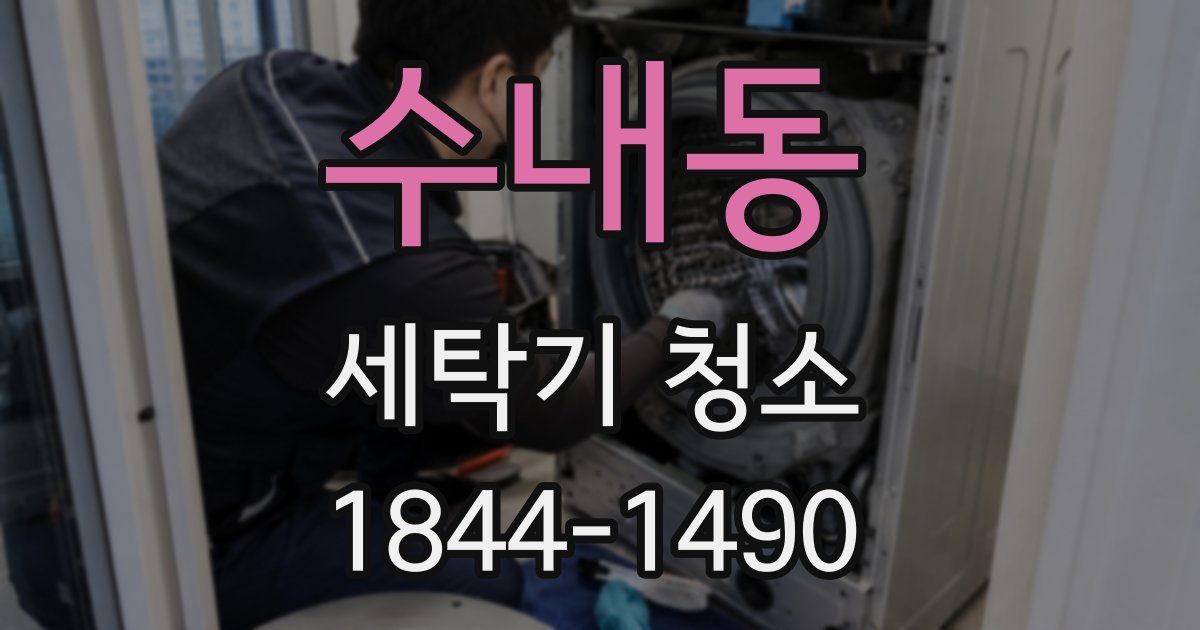 수내동 세탁기 청소