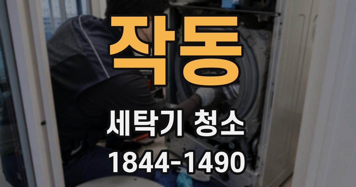 작동 세탁기 청소