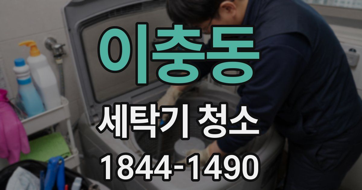 이충동 세탁기 청소