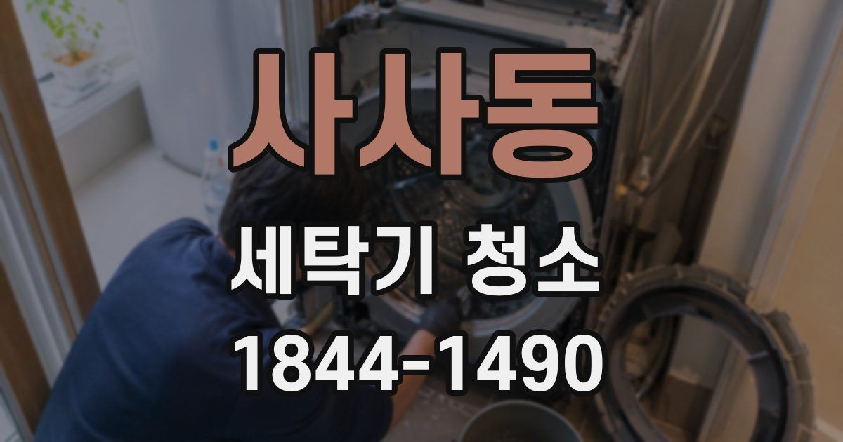 사사동 세탁기 청소
