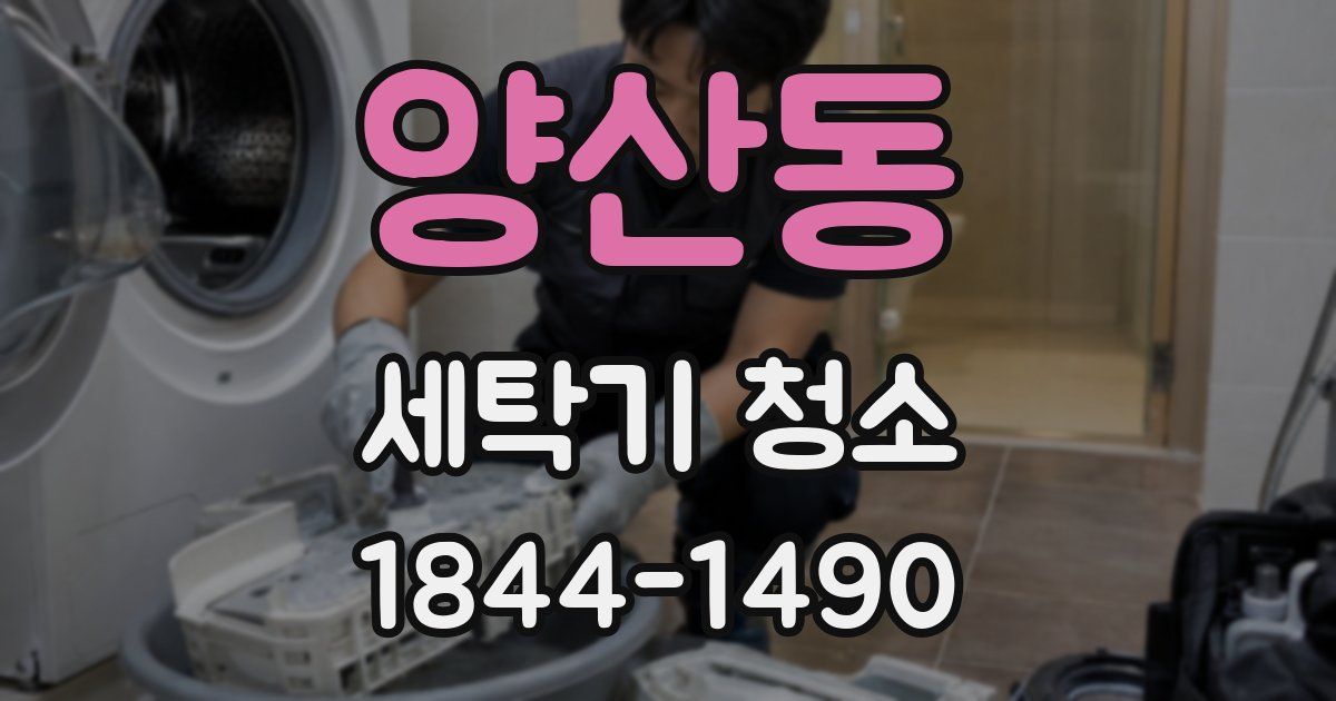양산동 세탁기 청소