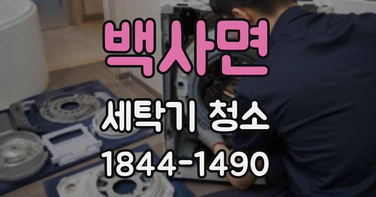 백사면 세탁기 청소