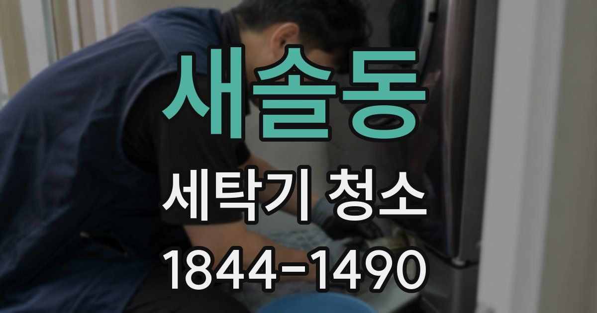 새솔동 세탁기 청소