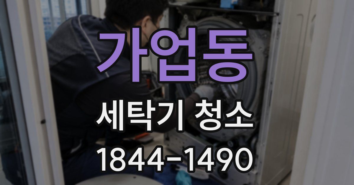 가업동 세탁기 청소