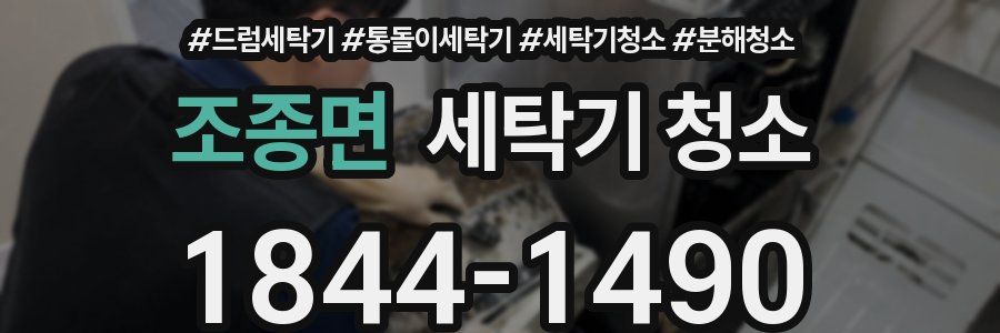 조종면 세탁기 청소