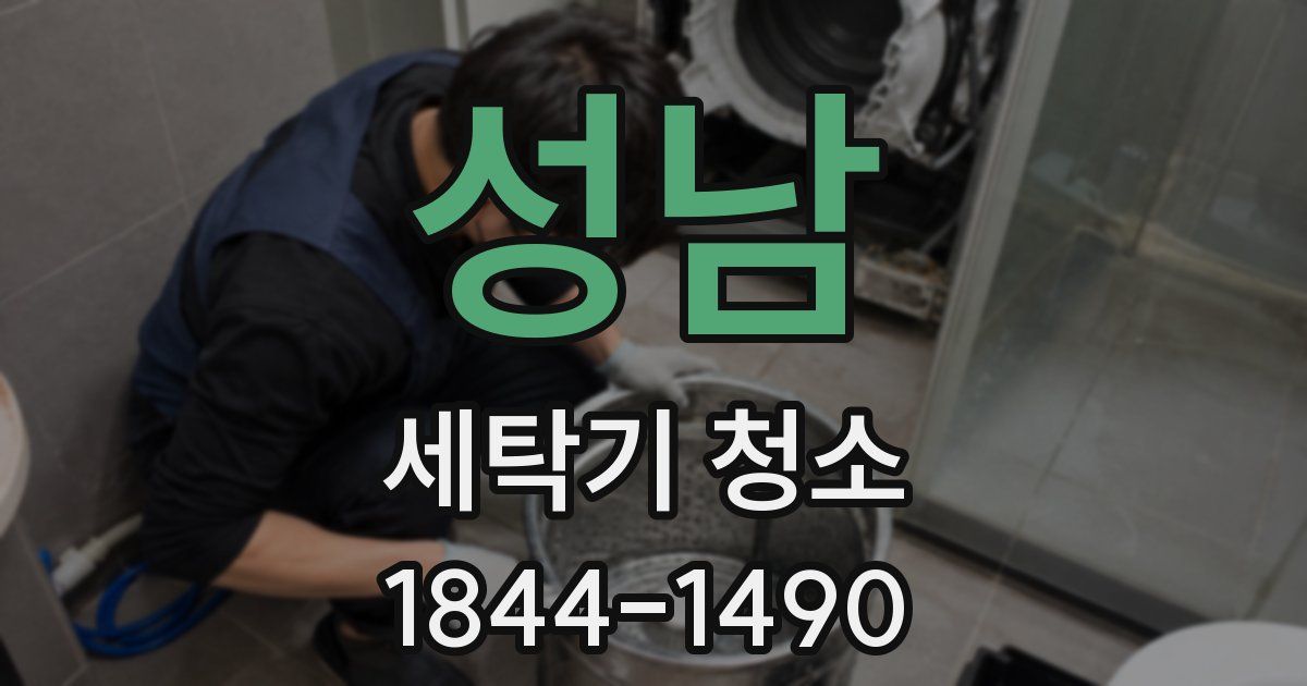 성남 세탁기 청소