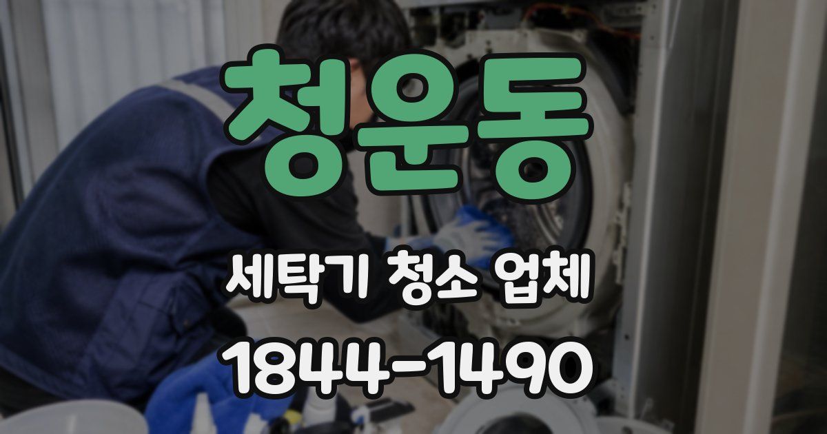 청운동 세탁기 청소 업체